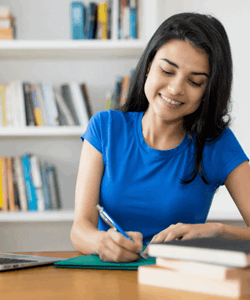 Female Student Studying